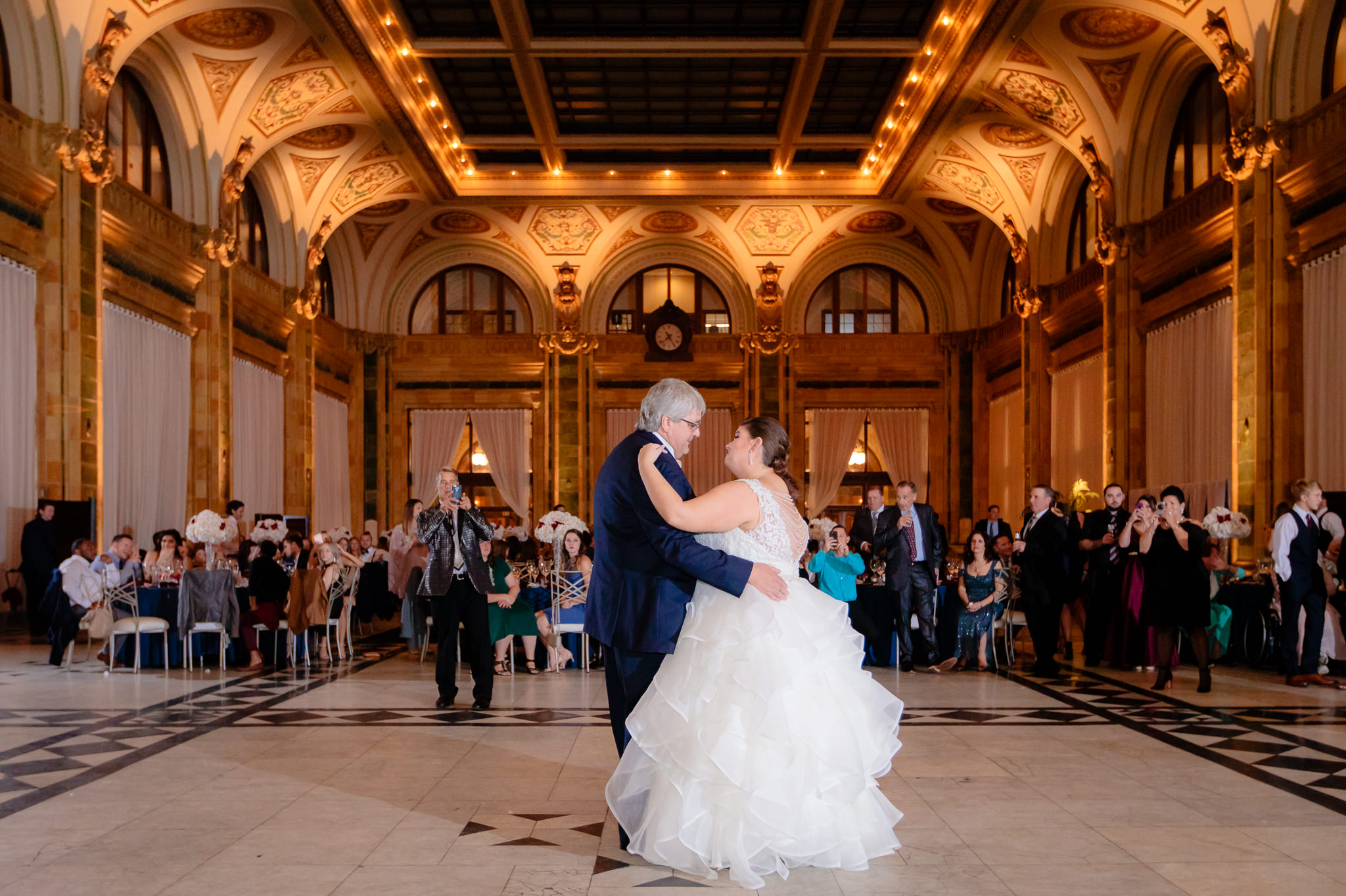 Father daughter dance at a reception at The Pennsylvanian