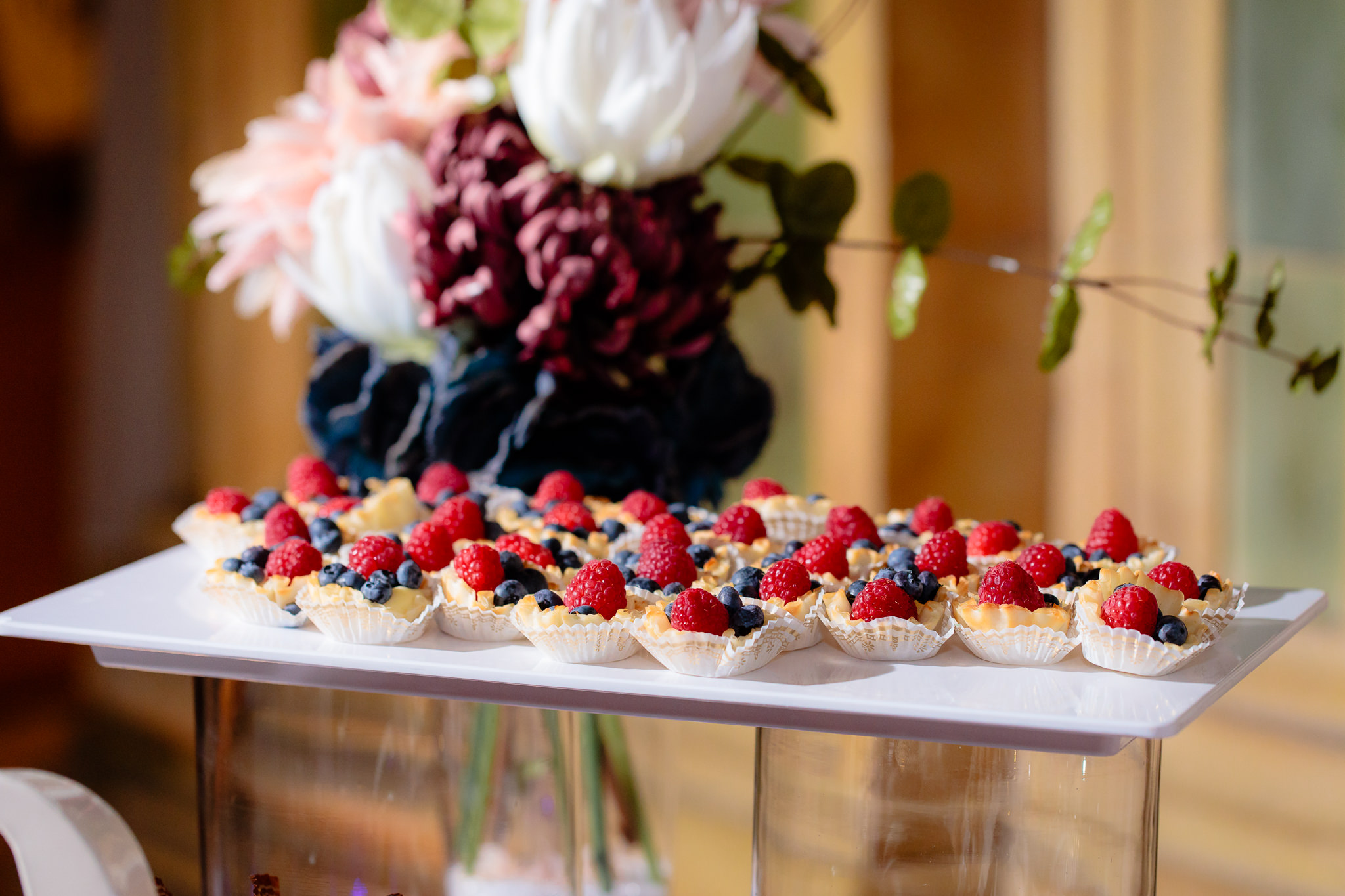 Berry tarts as part of a cookie table done by Rania's Catering at the Pennsylvanian