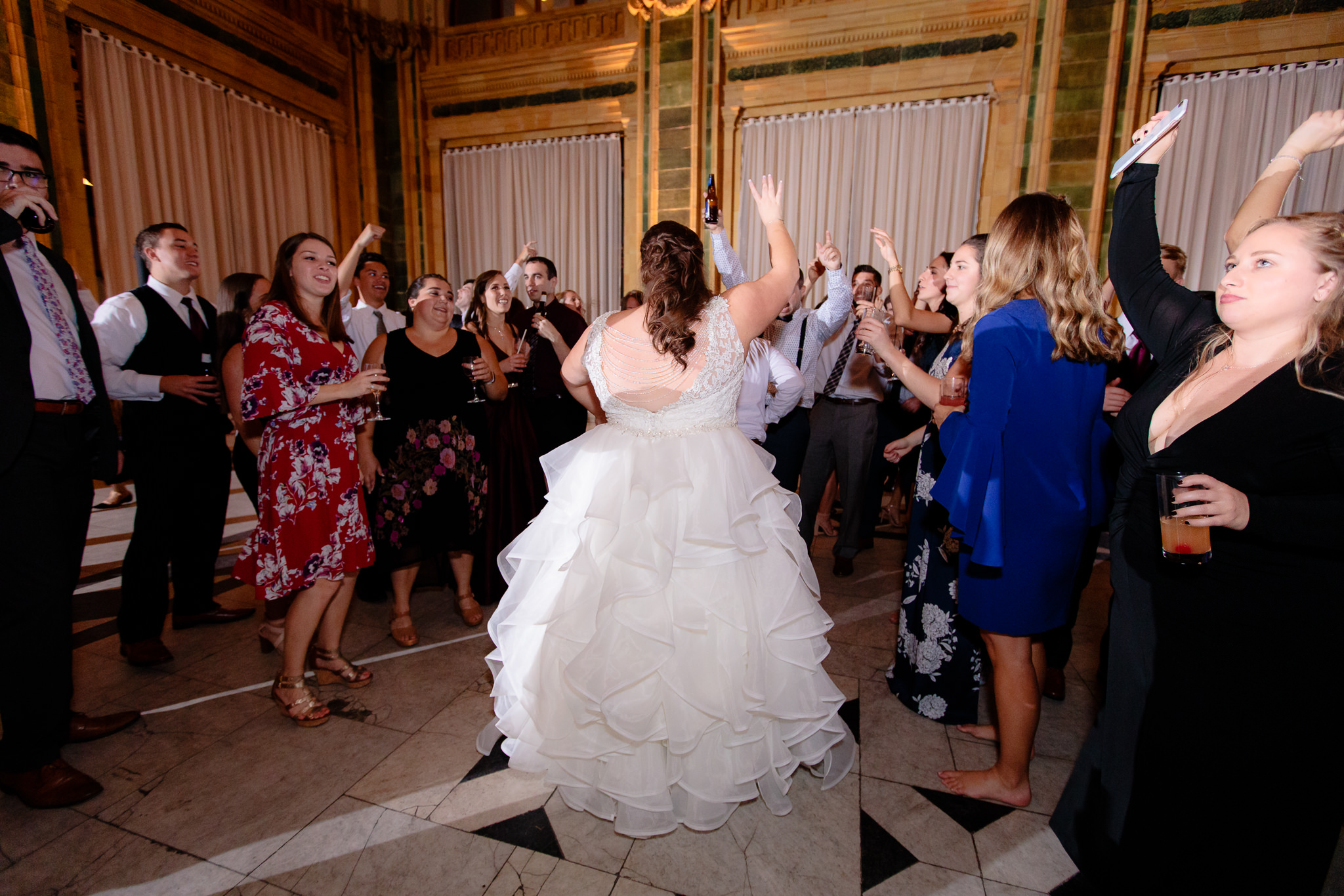Bride dancing at the reception at The Pennsylvanian