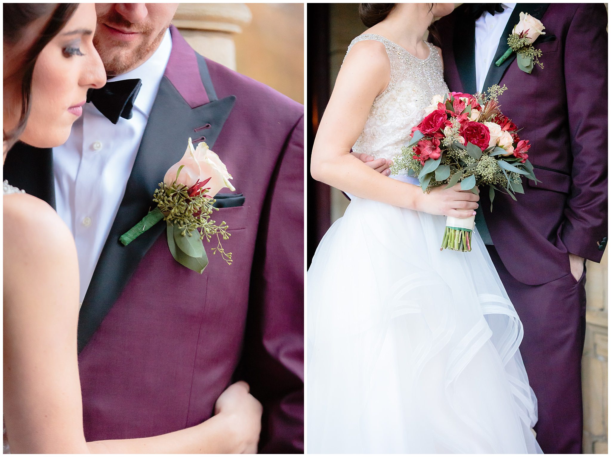 Boutonniere & bouquet by Wallace Bethel Park Flowers