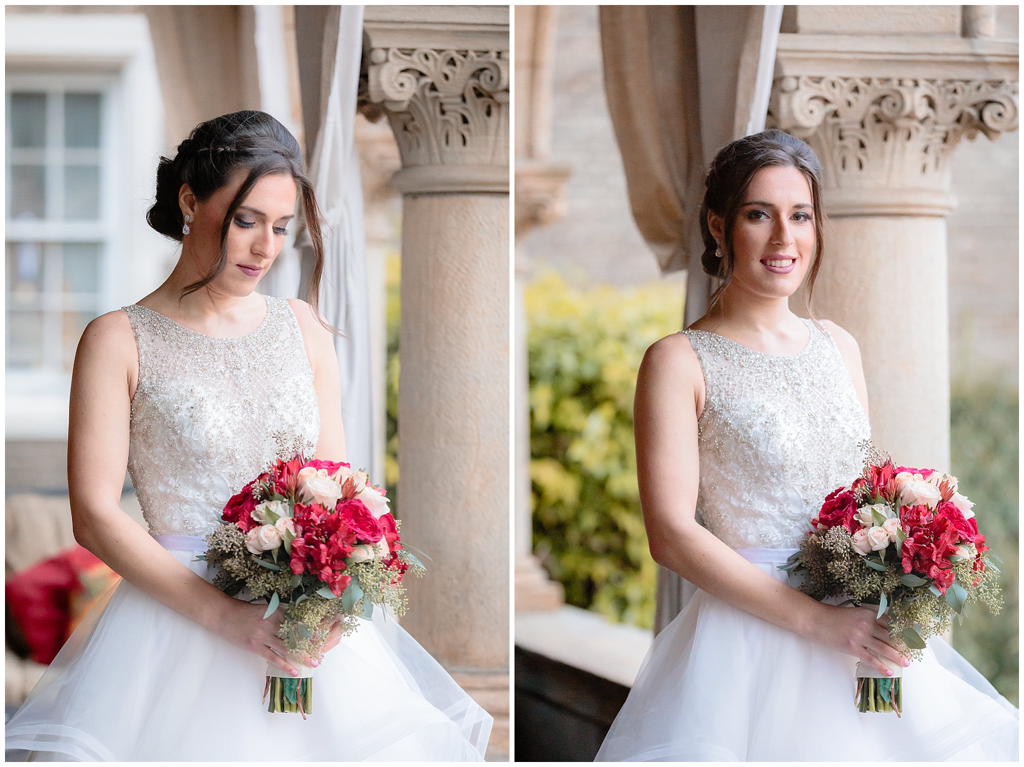 Bridal portraits on Pittsburgh's North Side before a LeMont wedding