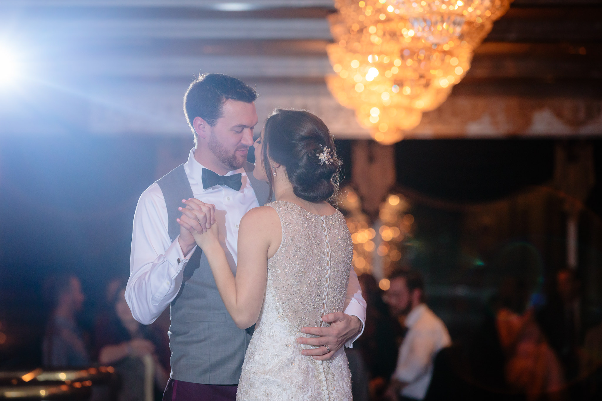 First dance under the chandeliers at the LeMont