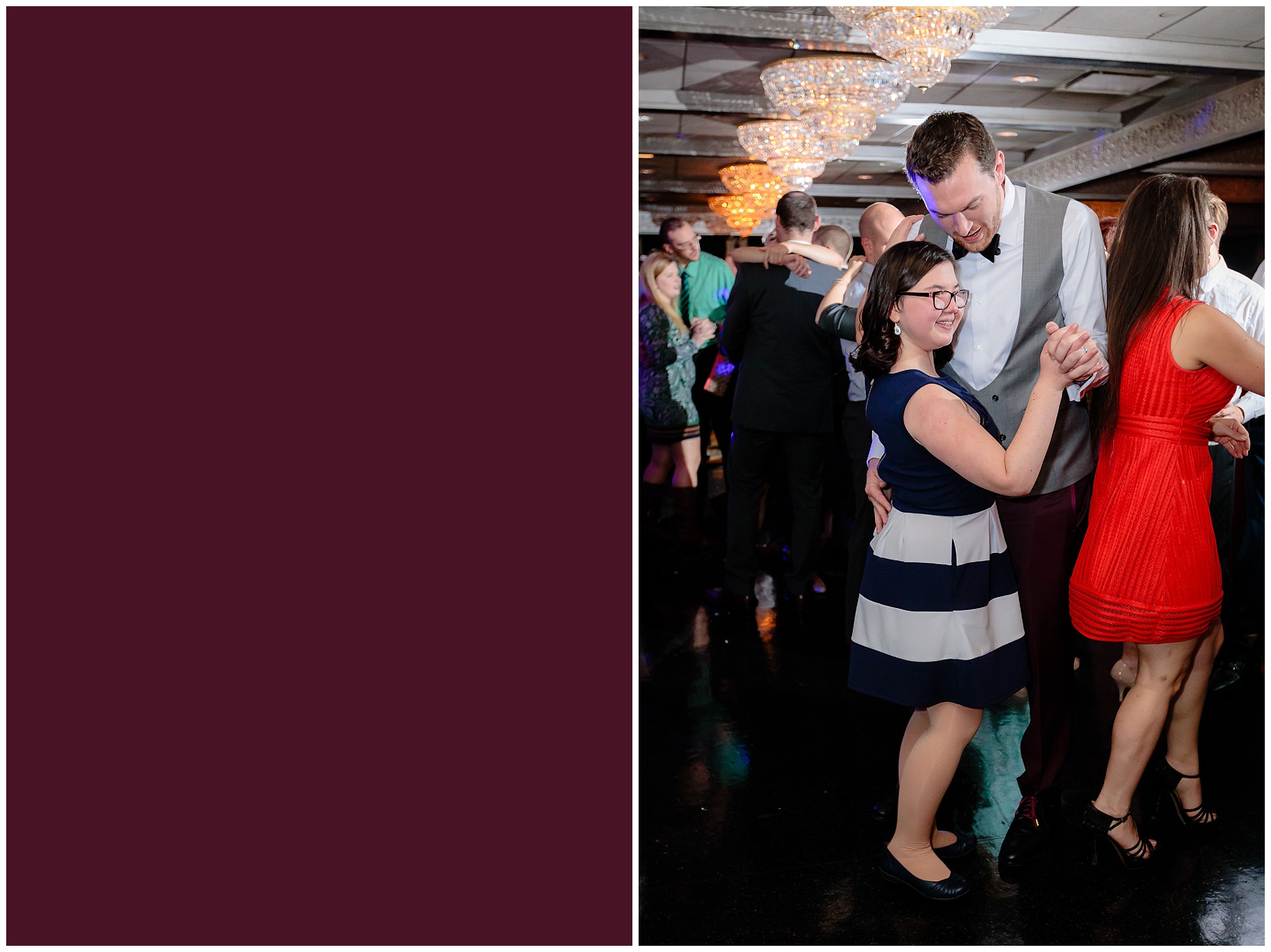 Groom dances with his sister at his LeMont wedding