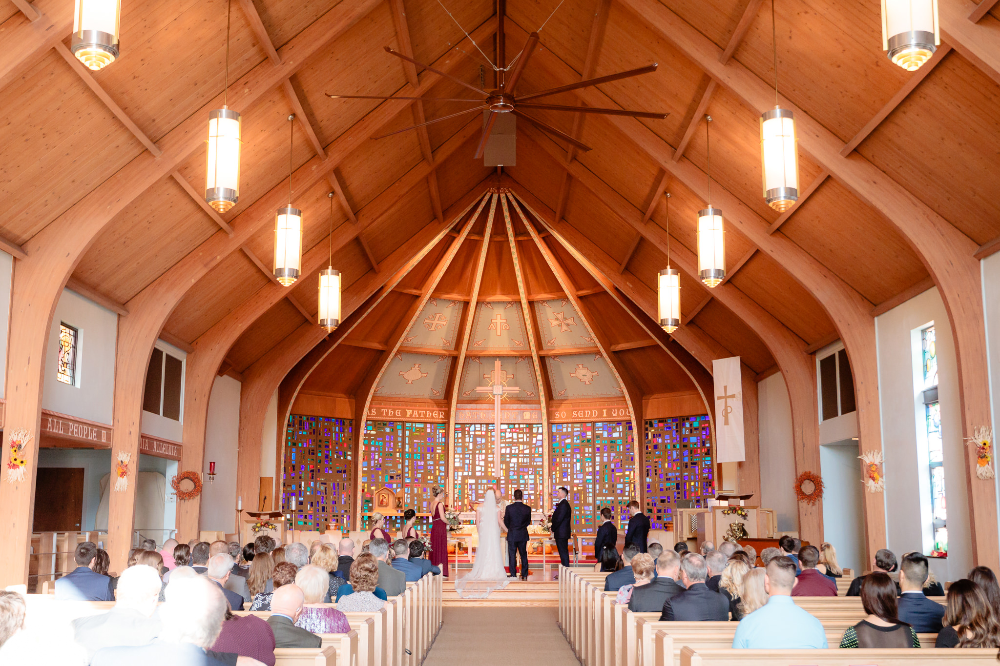 Wedding ceremony at Zion Lutheran Church in Penn Hills, PA