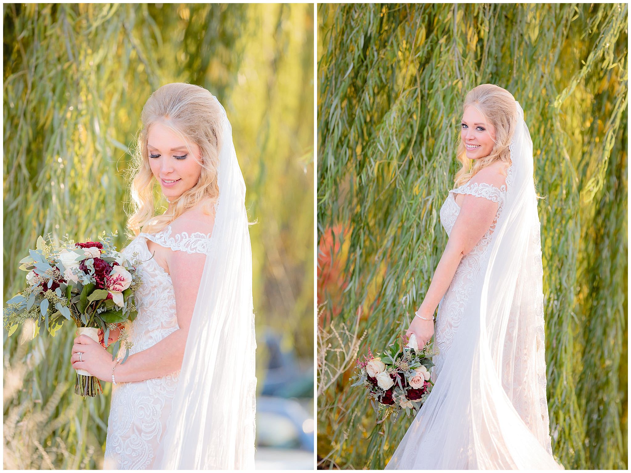 Bride in an Allure wedding gown from MB Bride at her Riverside Landing wedding