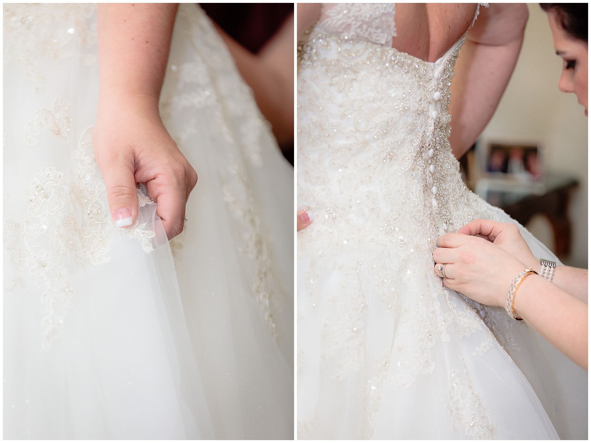Details of an Allure wedding dress from Sorelle Bridal Salon