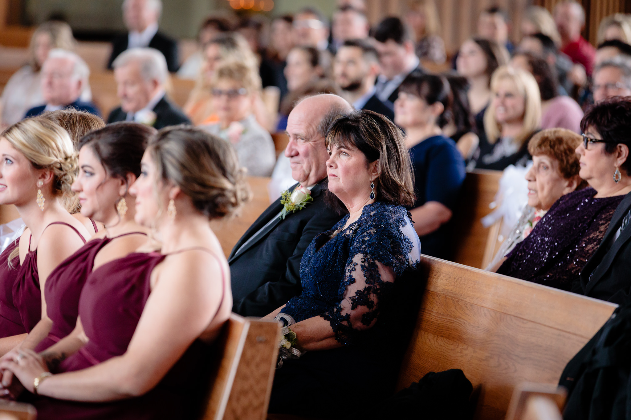 Parents of the bride during a St. Malachy wedding ceremony