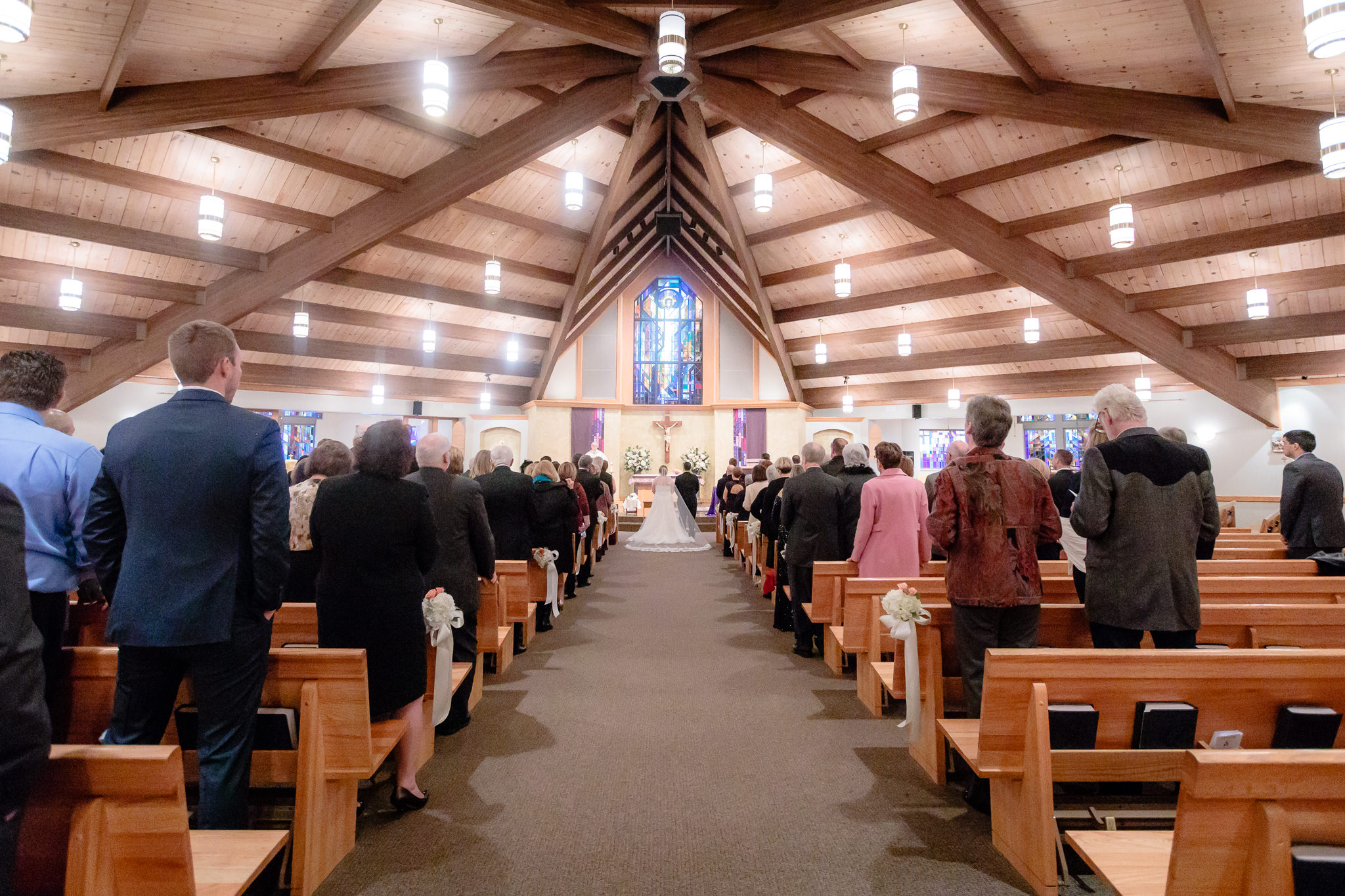 Wedding ceremony at Mother of Sorrows church in Murrysville, PA