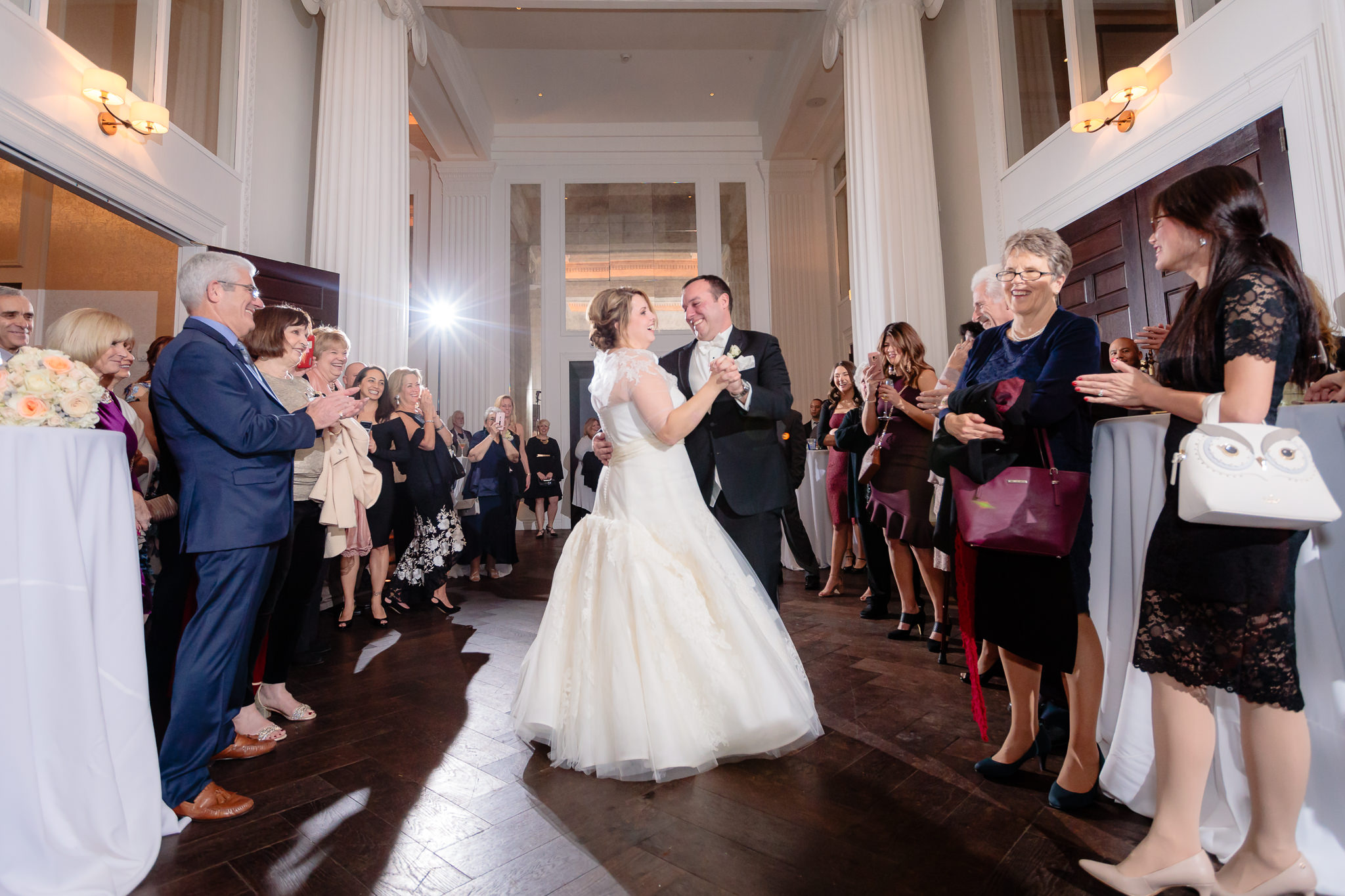 Bride & groom's first dance at a Pittsburgh Hotel Monaco wedding reception