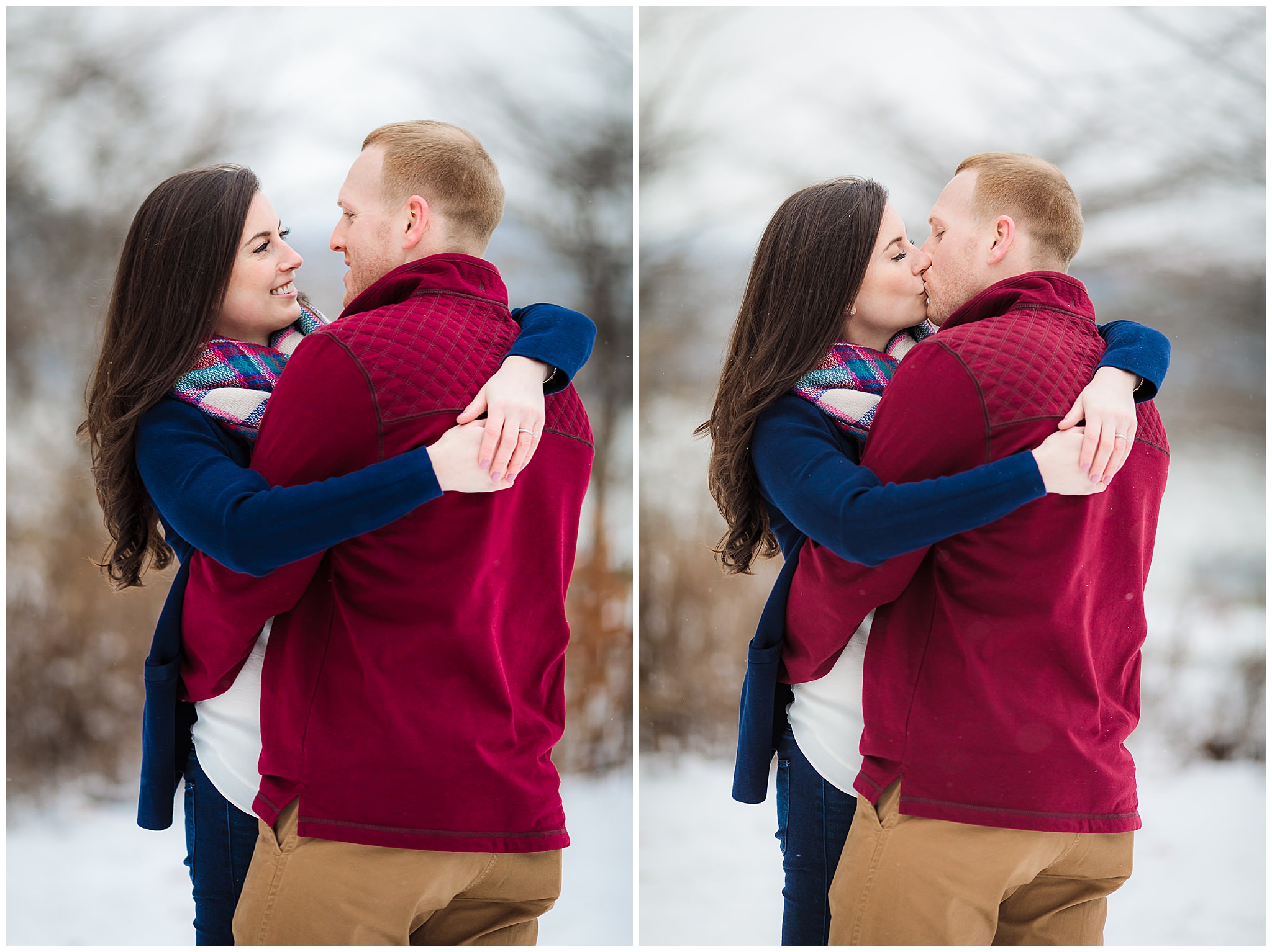 January engagement session at Point State Park