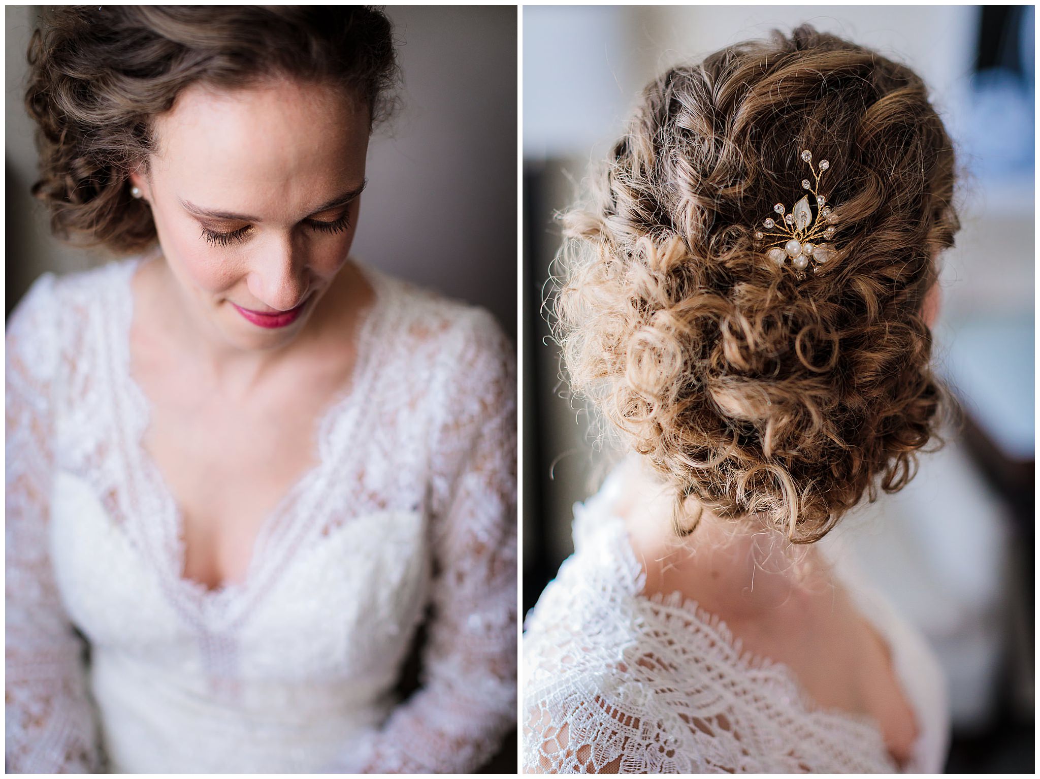 Bridal portrait by window light with hair done by Salon Ivy in Pittsburgh, PA
