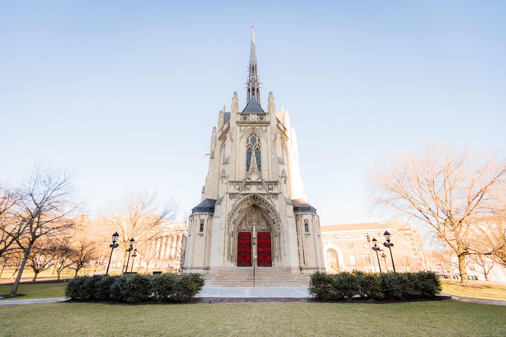 Heinz Memorial Chapel on a sunny winter day in February
